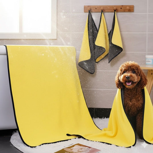 Ultra fine fiber PET towel set for dogs and cats -3 pieces per pack
