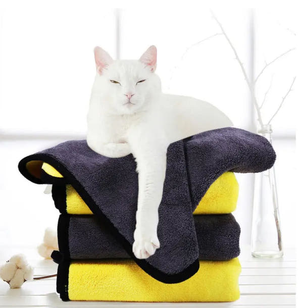 Ultra fine fiber PET towel set for dogs and cats -3 pieces per pack