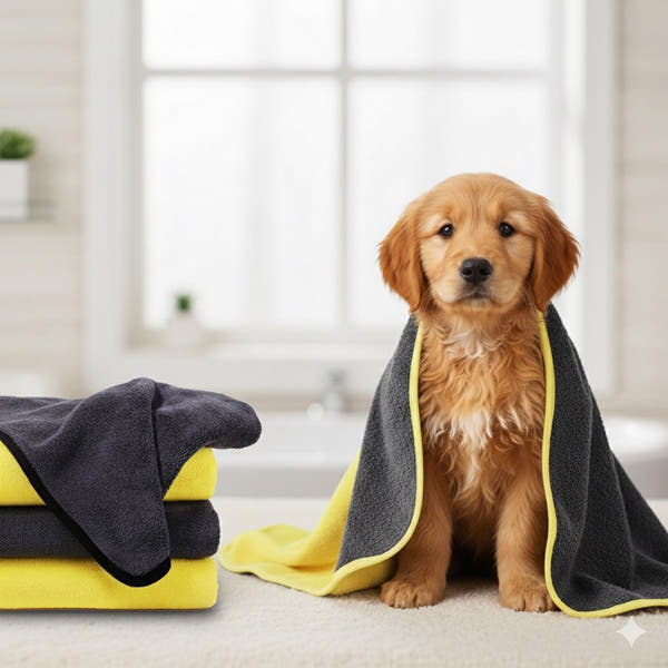 Ultra fine fiber PET towel set for dogs and cats -3 pieces per pack