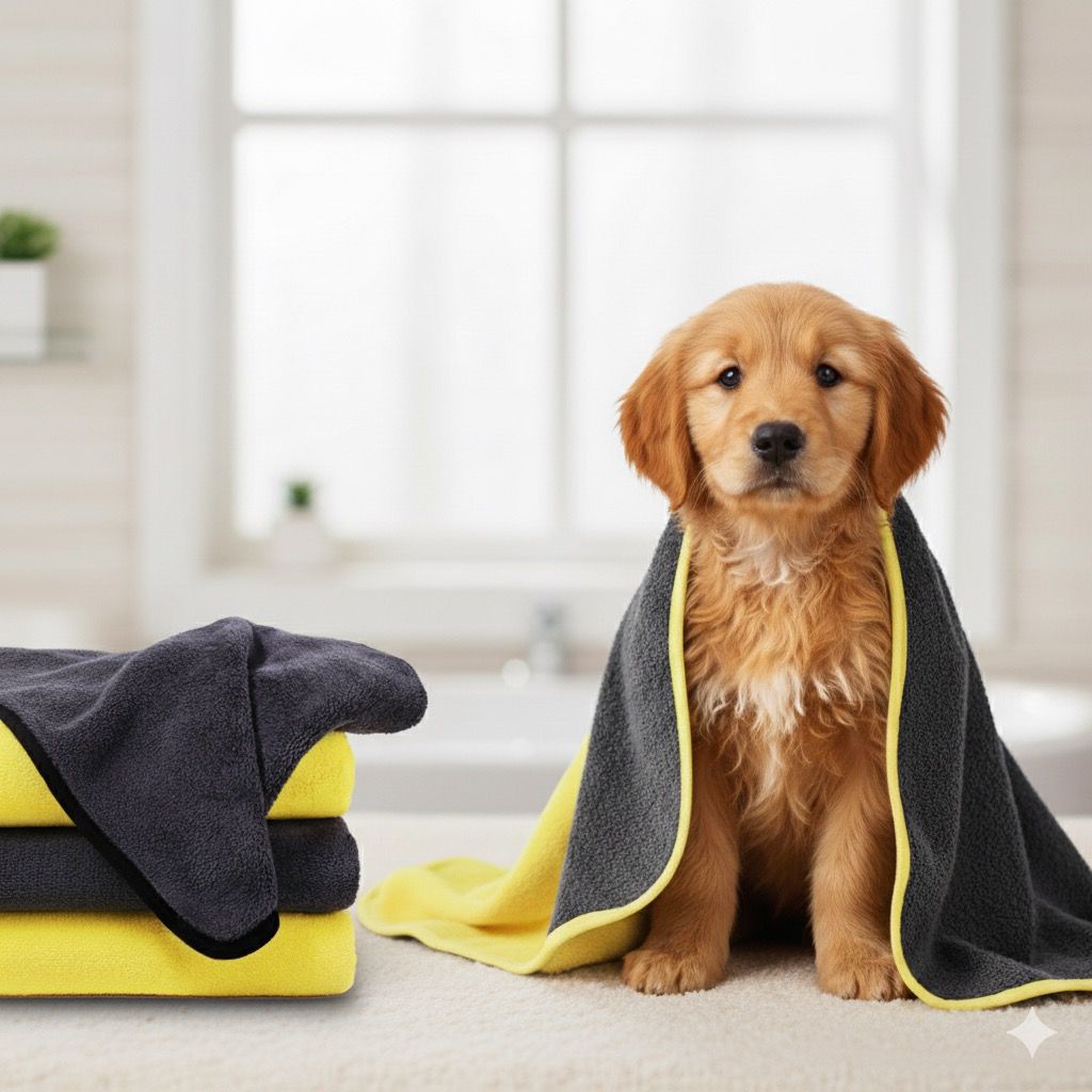 Ultra fine fiber PET towel set for dogs and cats -3 pieces per pack